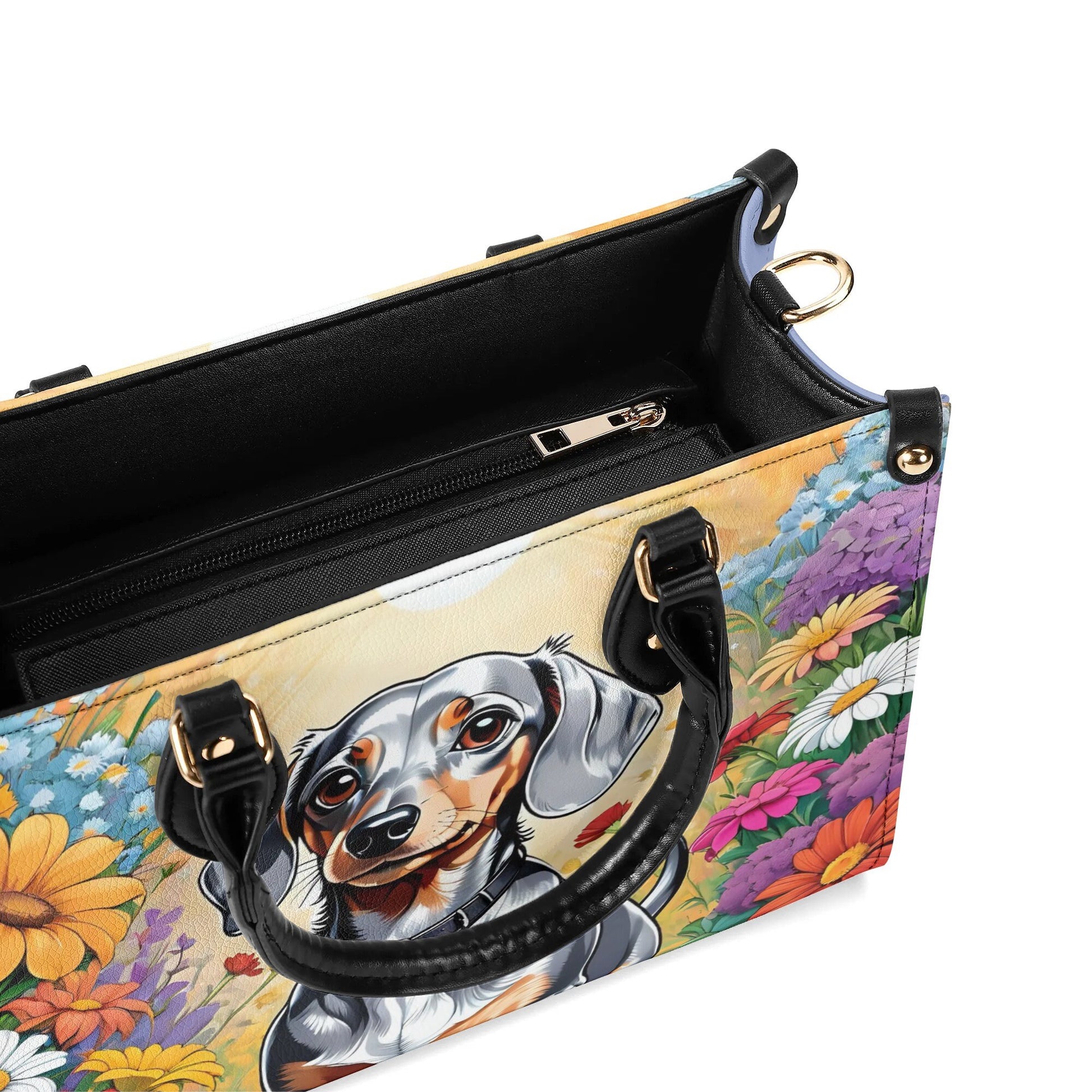 Dachshund Women PU Leather Handbag