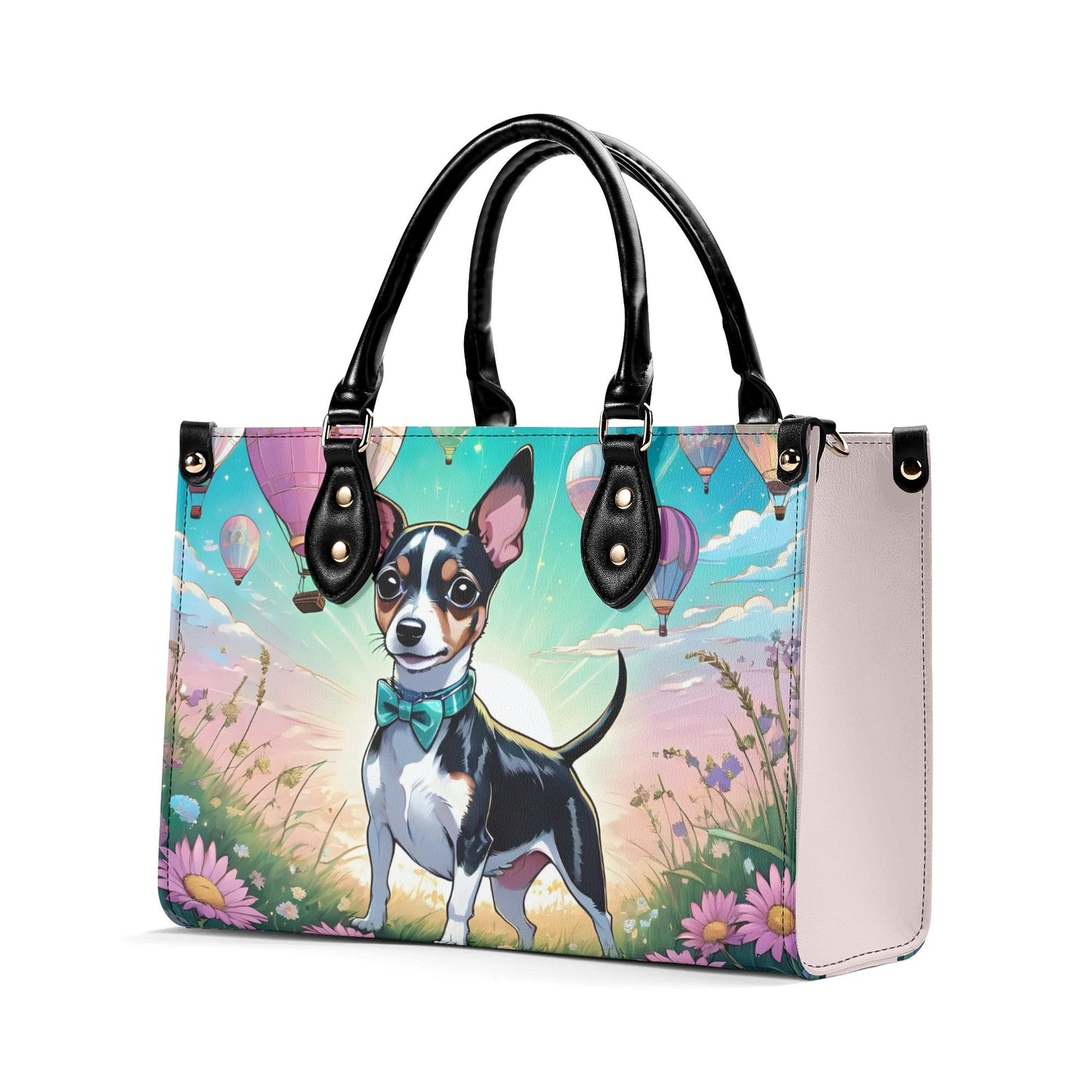 Rat Terrier Women PU Leather Handbag