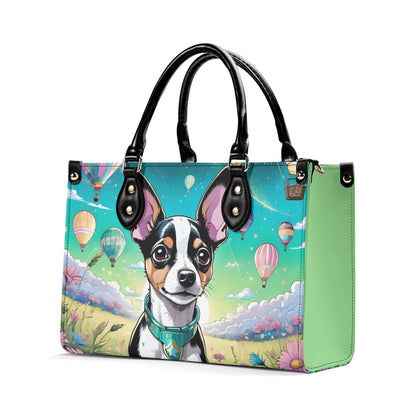 Rat Terrier Women PU Leather Handbag