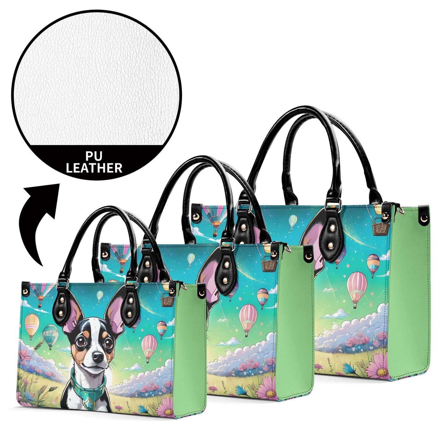 Rat Terrier Women PU Leather Handbag