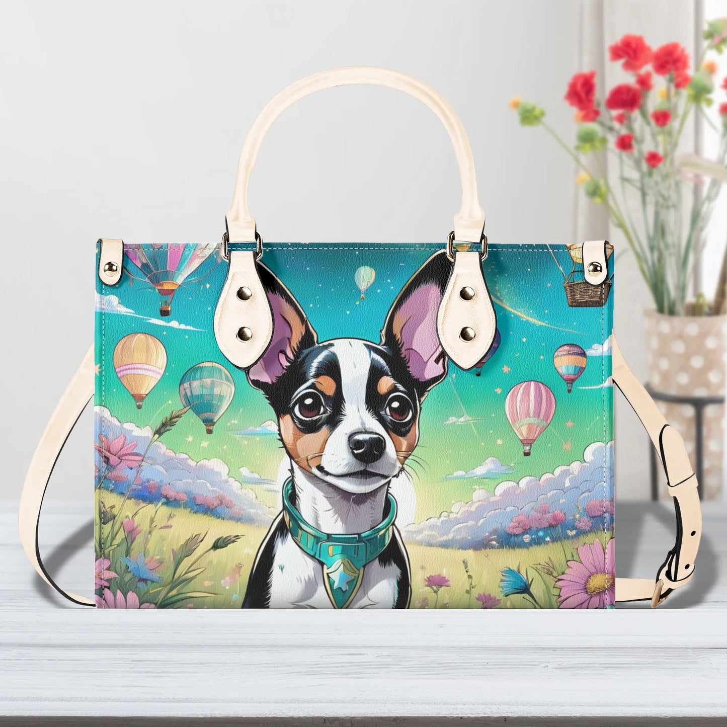 Rat Terrier Women PU Leather Handbag