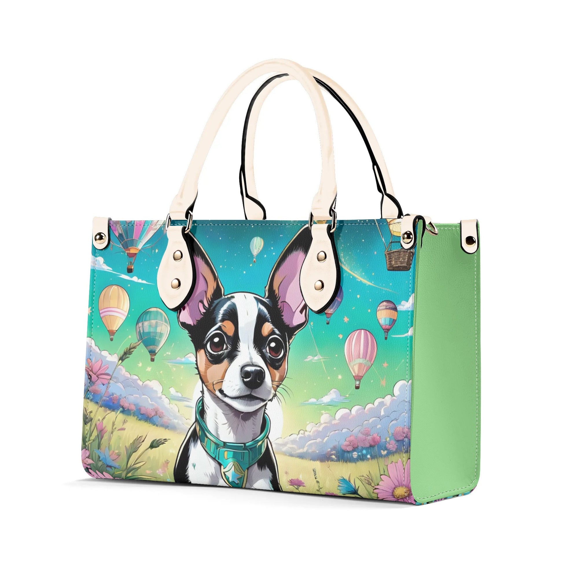 Rat Terrier Women PU Leather Handbag