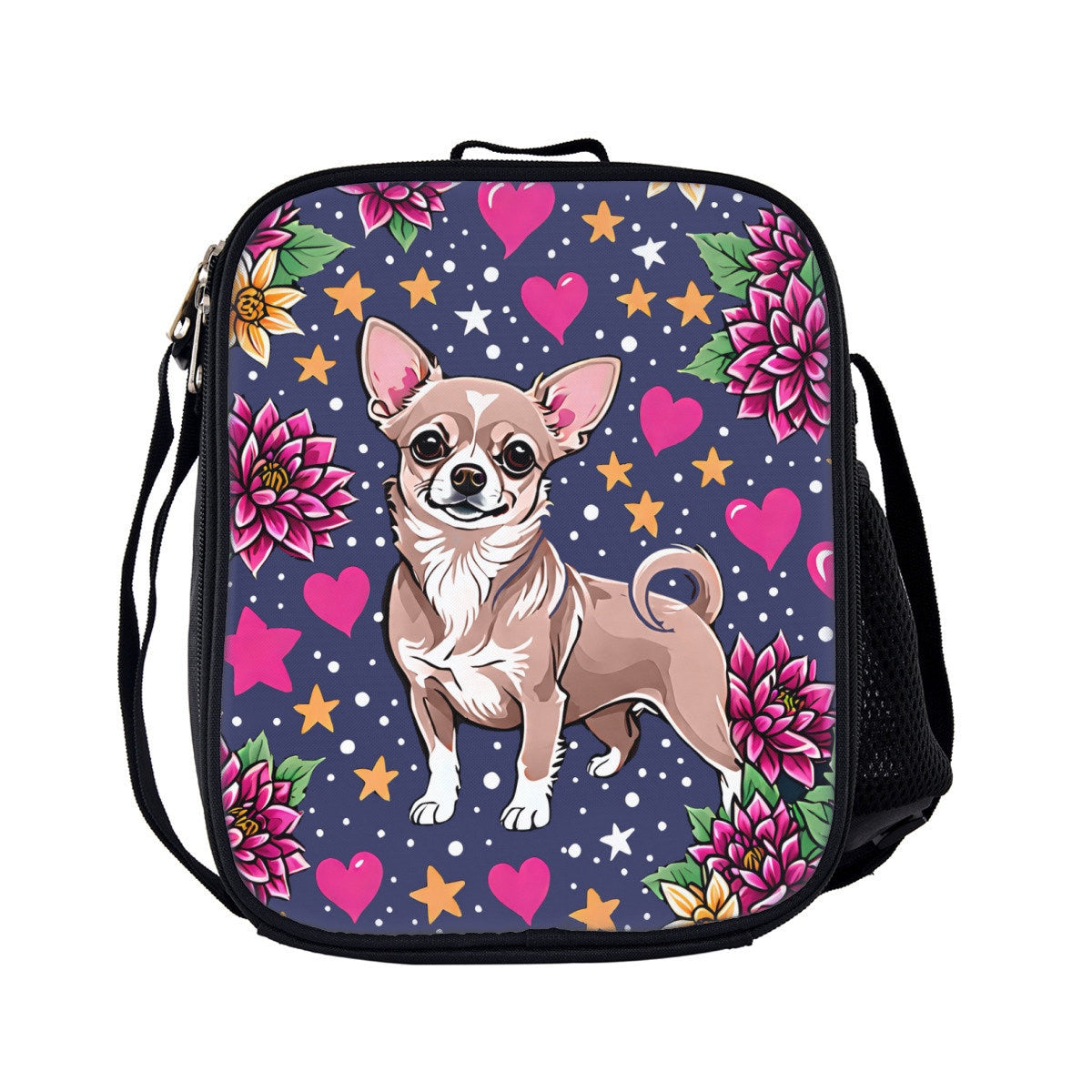 Chihuahua backpack, chihuahua lunch bag, chihuahua pencil case, school supplies