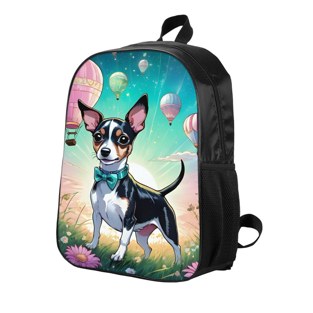 Rat terrier backpack, rat terrier lunch bag, rat terrier pencil case