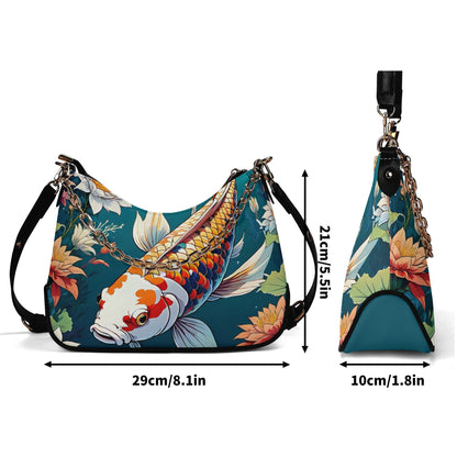 koi fish Cross-body Bag With Chain Decoration