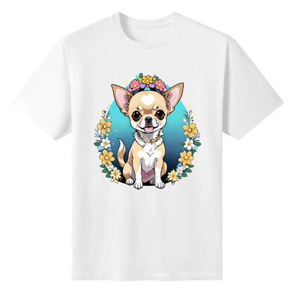 Chihuahua Women's Cotton Front & Back Printing T Shirt