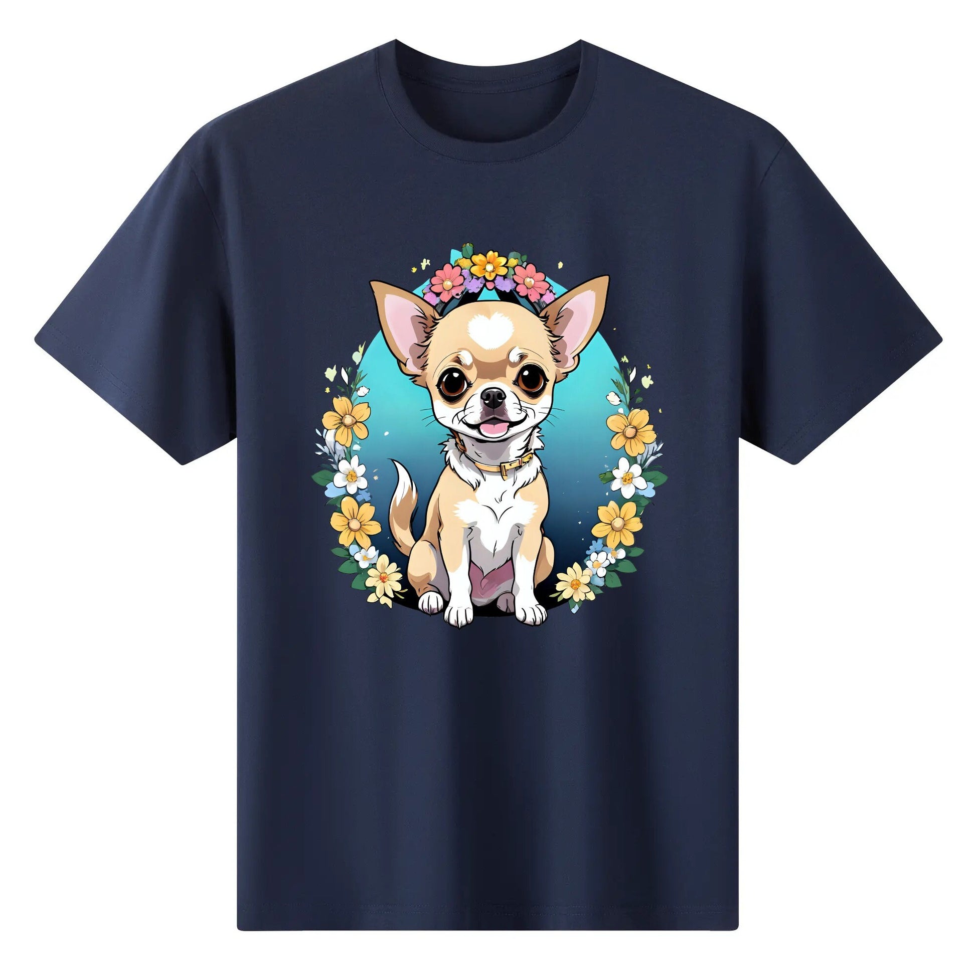 Chihuahua Women's Cotton Front & Back Printing T Shirt