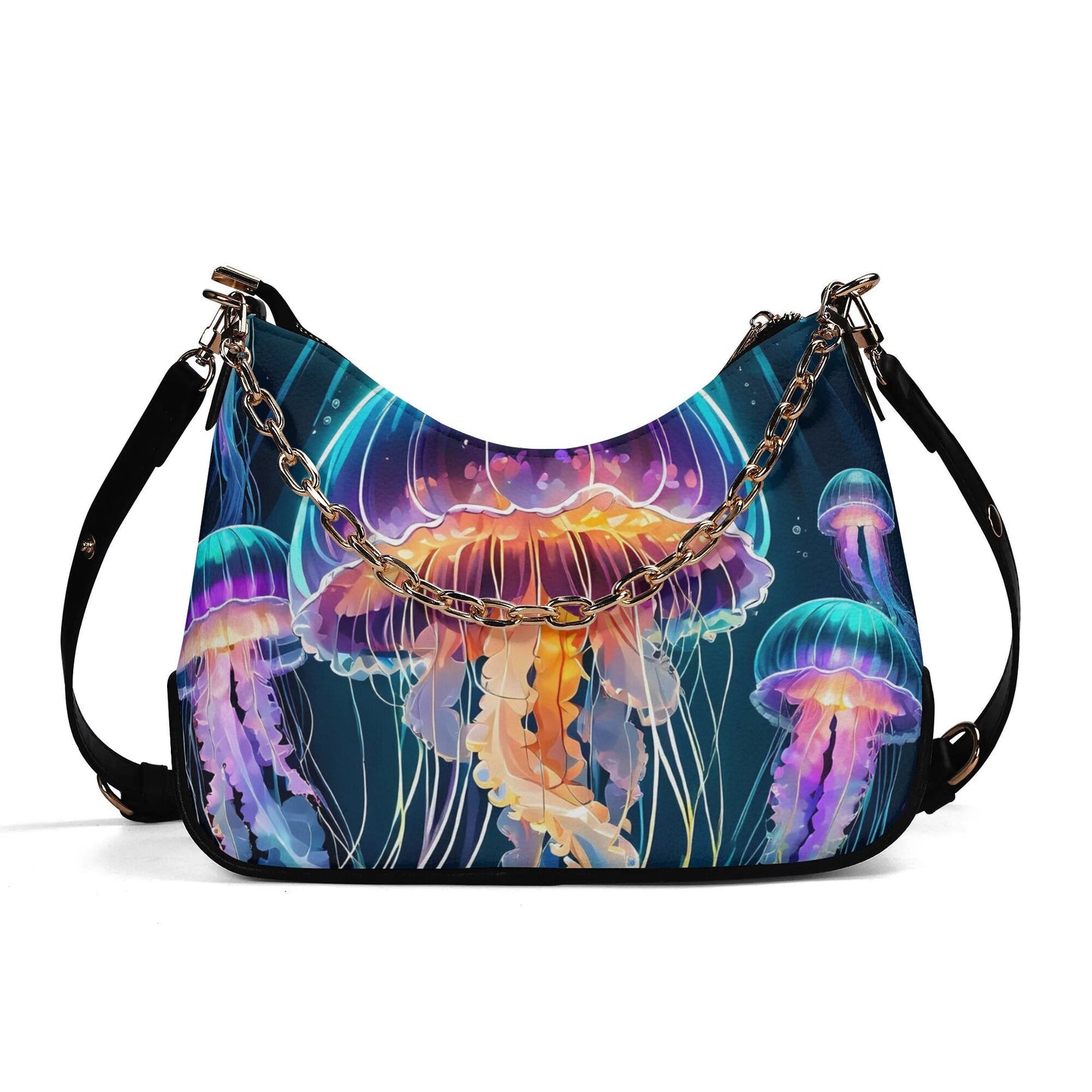 jelly fish Cross-body Bag With Chain Decoration