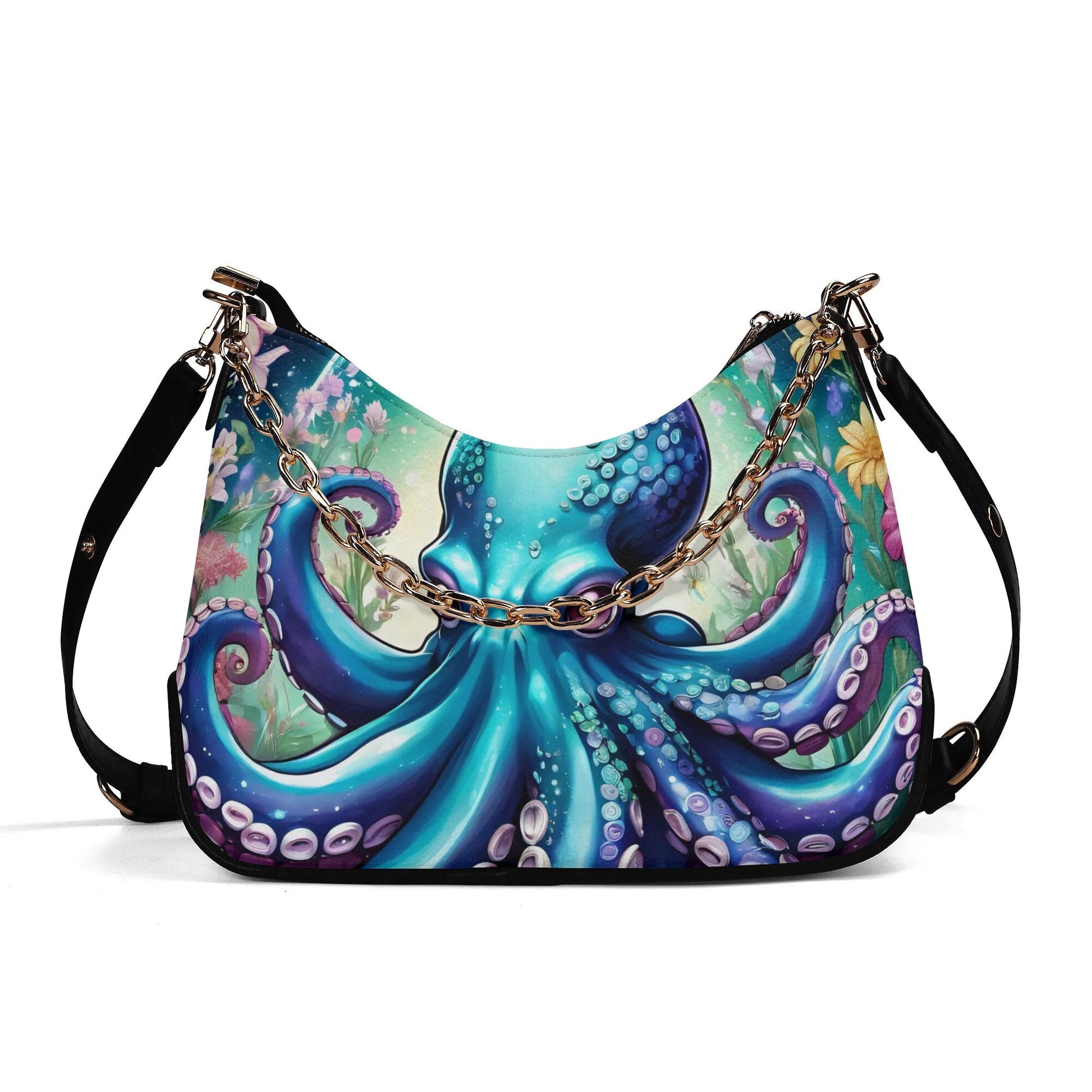 Octopus Cross-body Bag With Chain Decoration