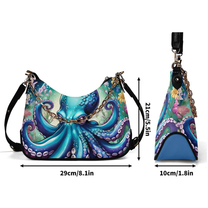 Octopus Cross-body Bag With Chain Decoration