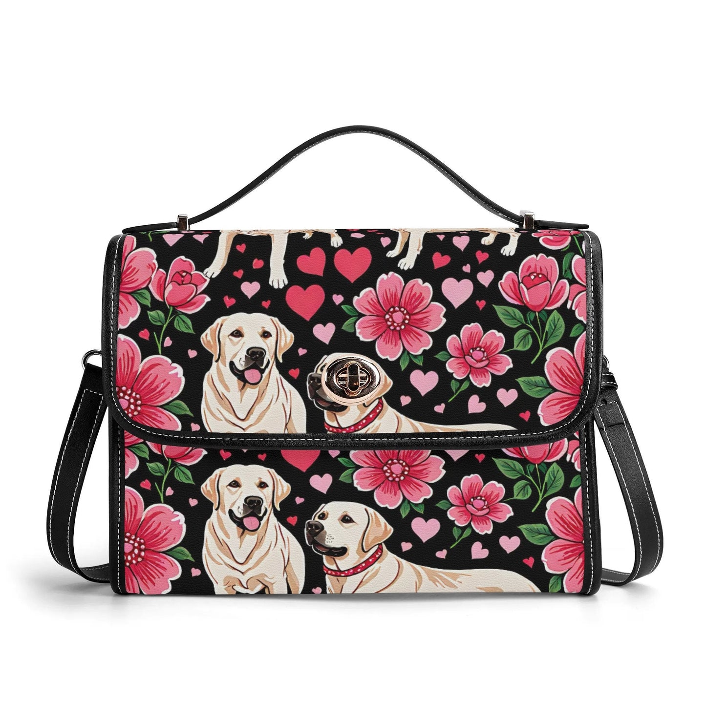 Labrador Retriever New Version PU Leather Satchel Bag