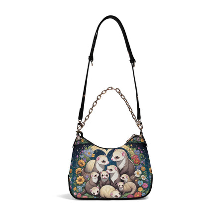 Ferret Cross-body Bag With Chain Decoration
