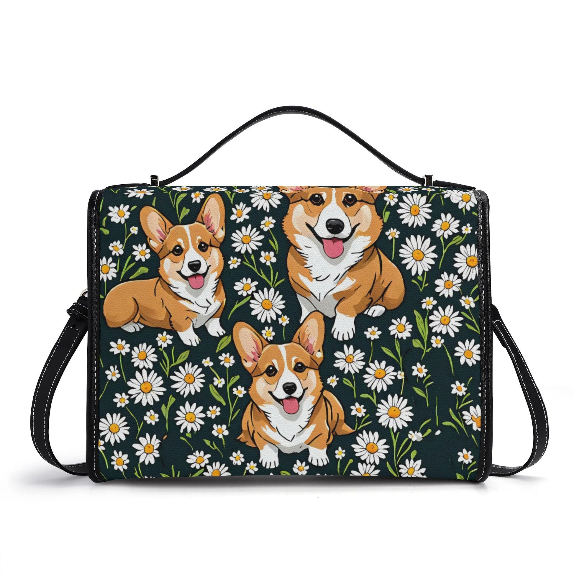 Corgi PU Leather Satchel Bag