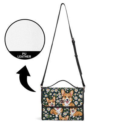 Corgi PU Leather Satchel Bag