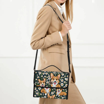 Corgi PU Leather Satchel Bag