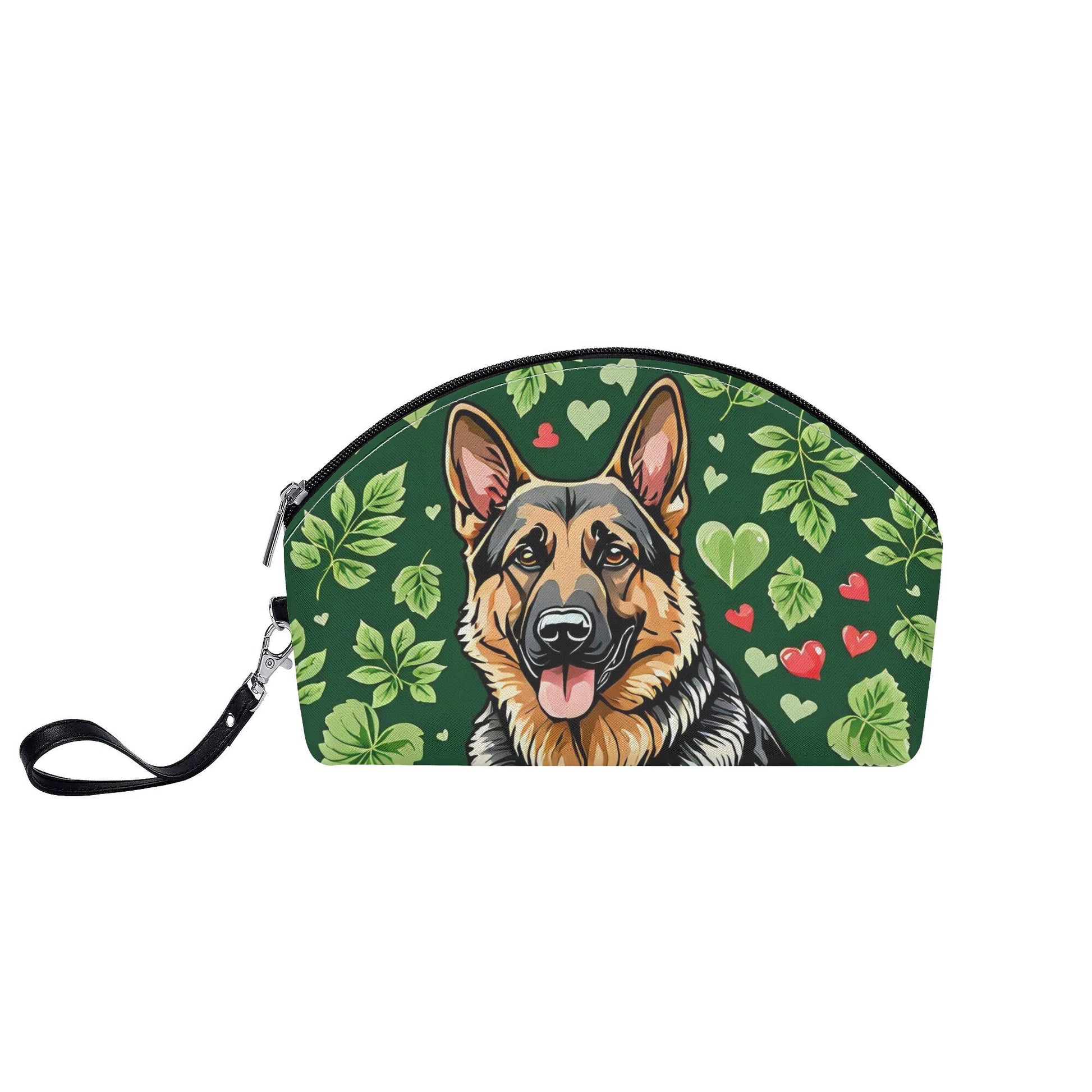 German Shepherd Curved Cosmetic Bag