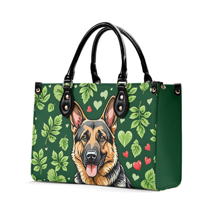 German Shepherd Women PU Leather Handbag