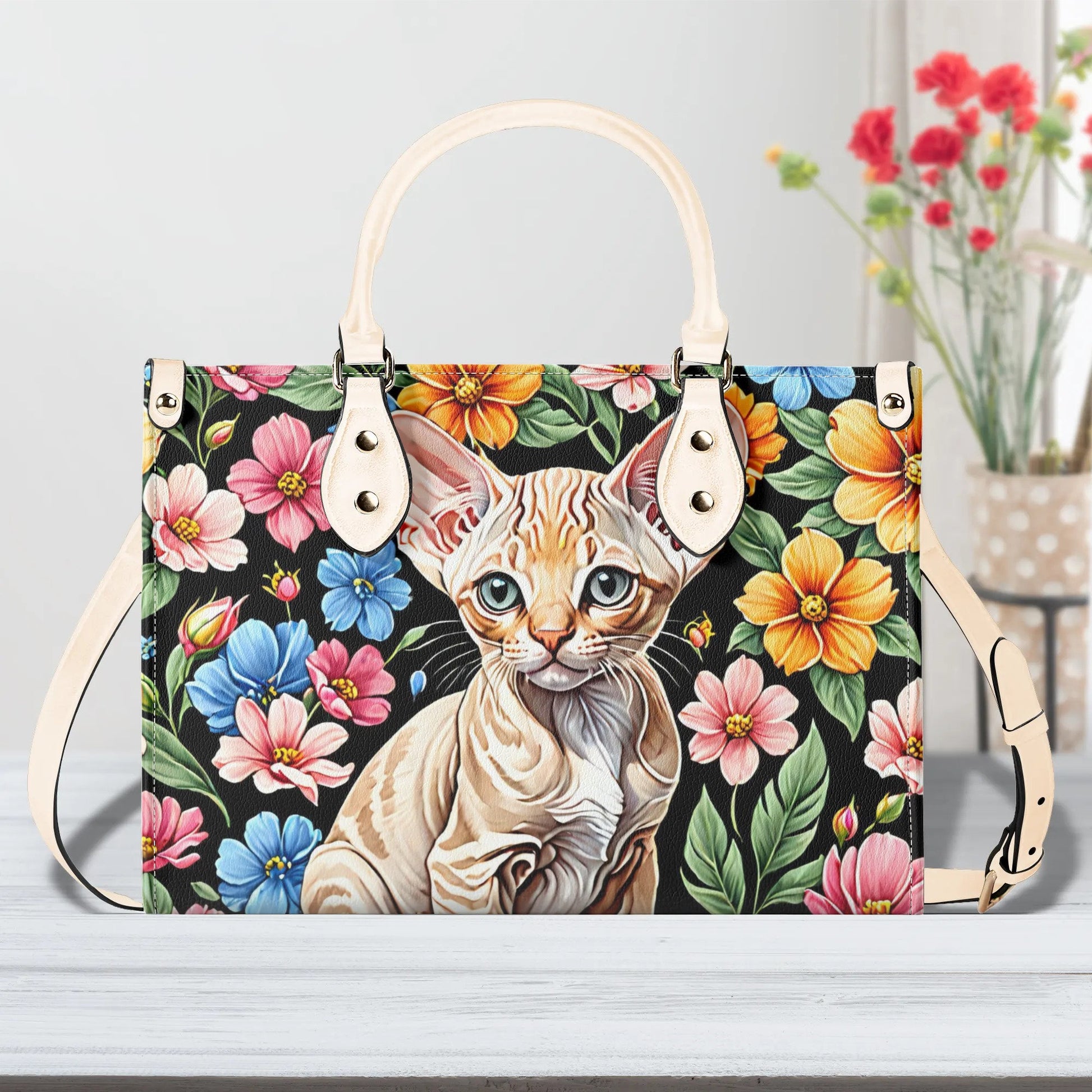 Sphinx Kitten Women PU Leather Handbag