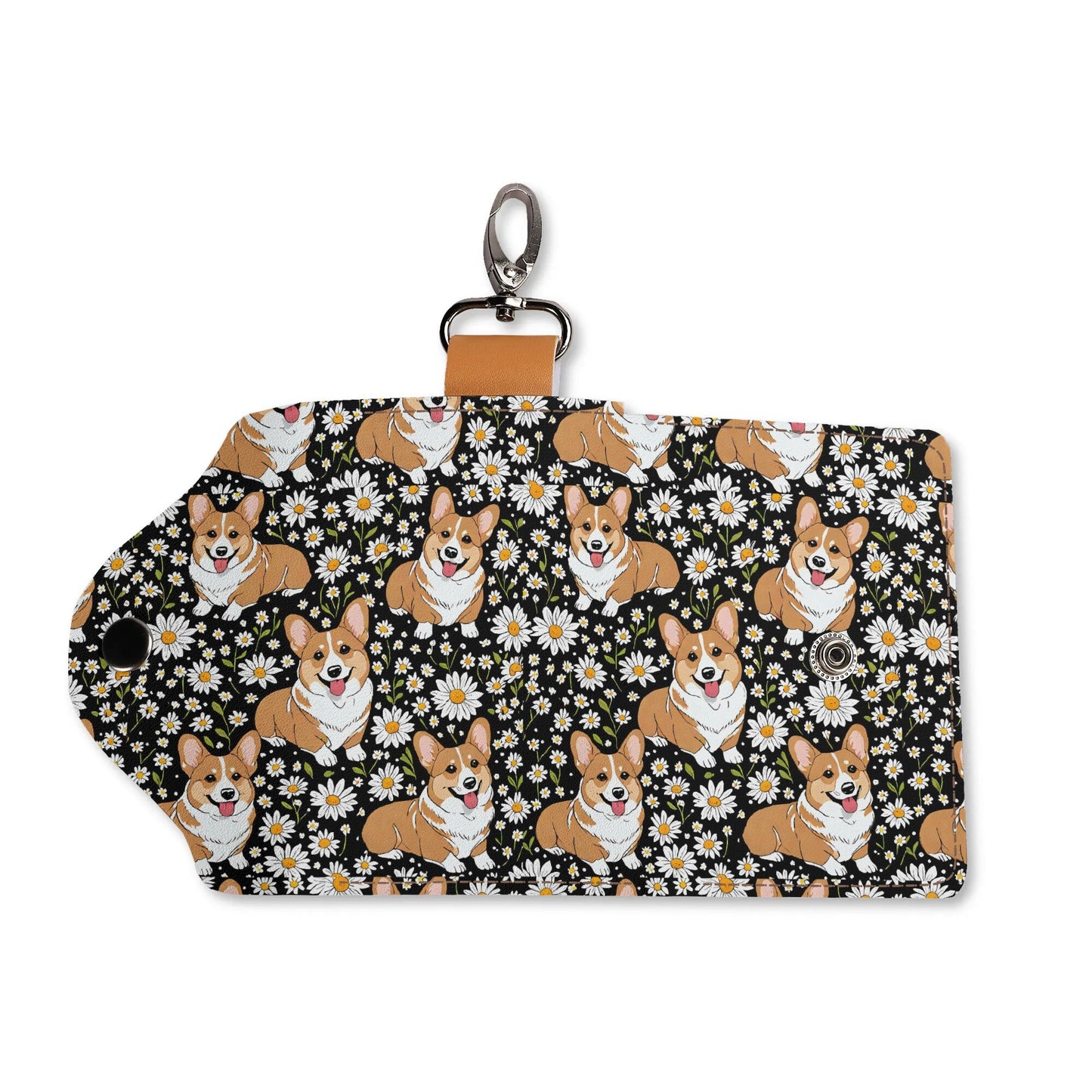 Corgi Printed Fashion PU Leather KeyChain Purse