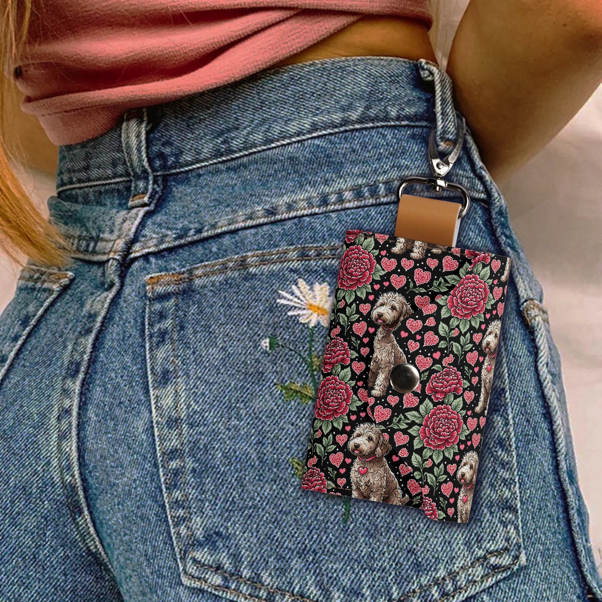 labradoodle Fashion PU Leather KeyChain Purse