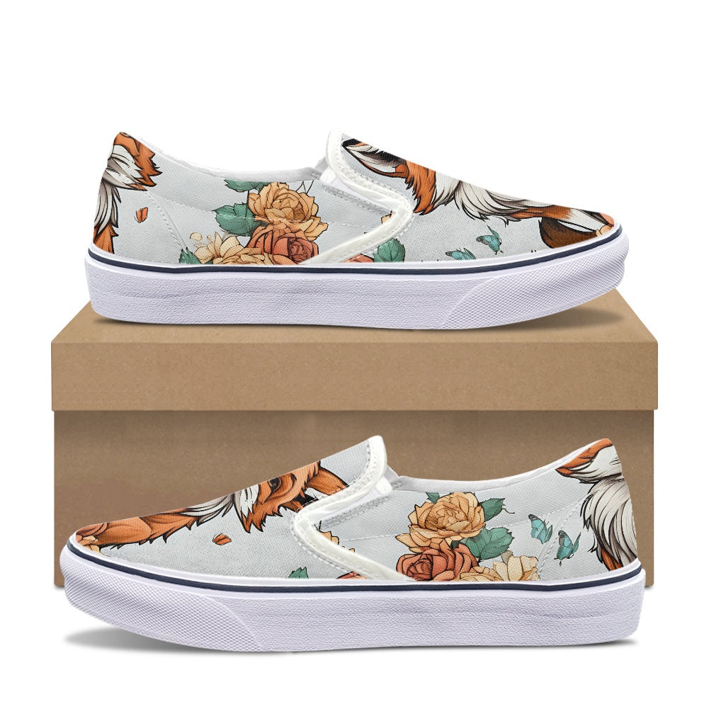 Fox pedal canvas shoes