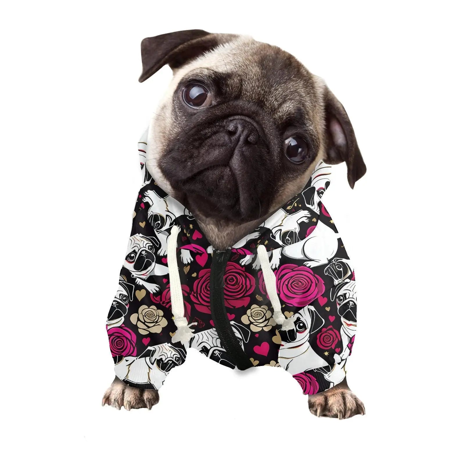 Pug hoodie Pug print Pug hoodie for pugs