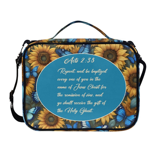 sunflower butterfly bible bag case