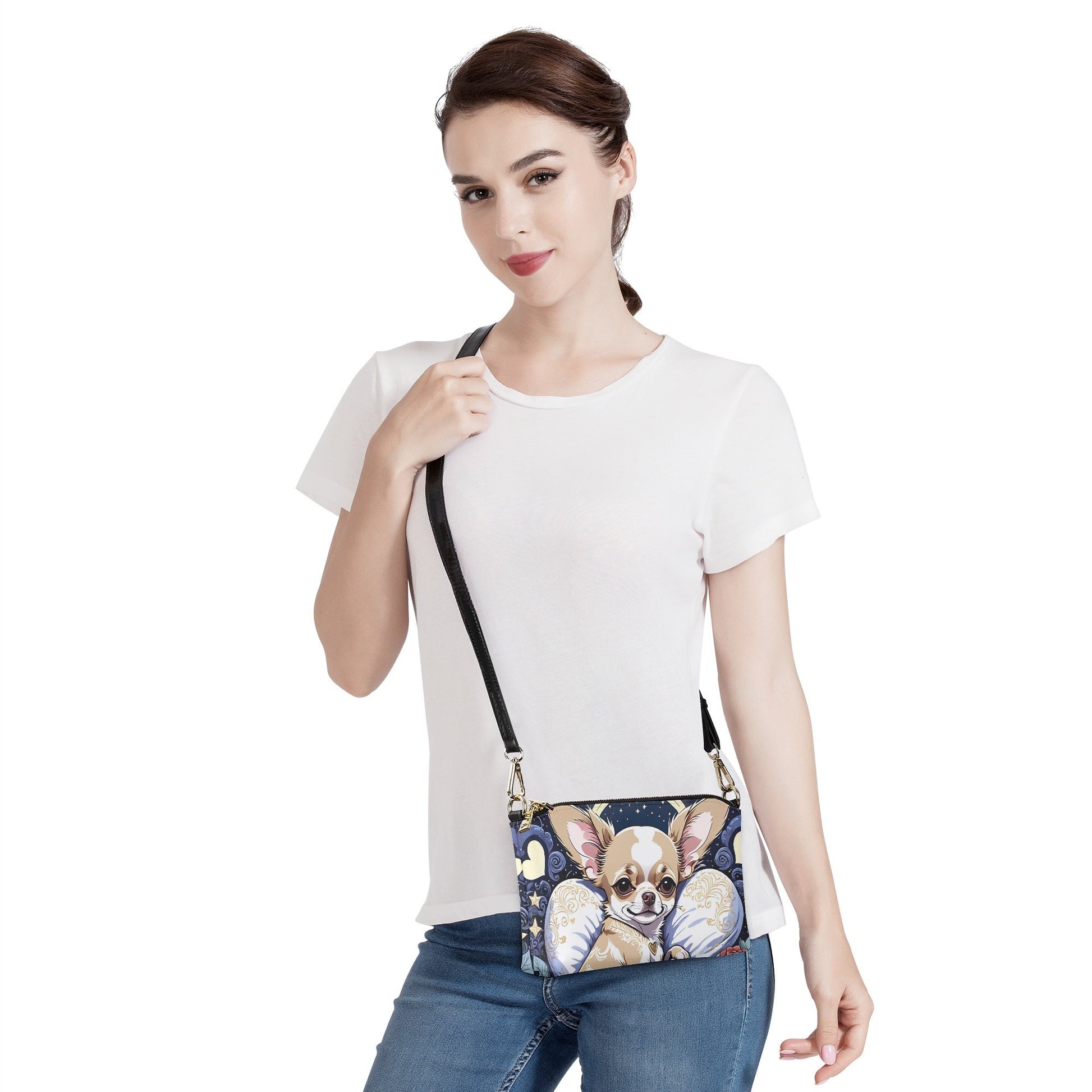 chihuahua crossbody purse bag