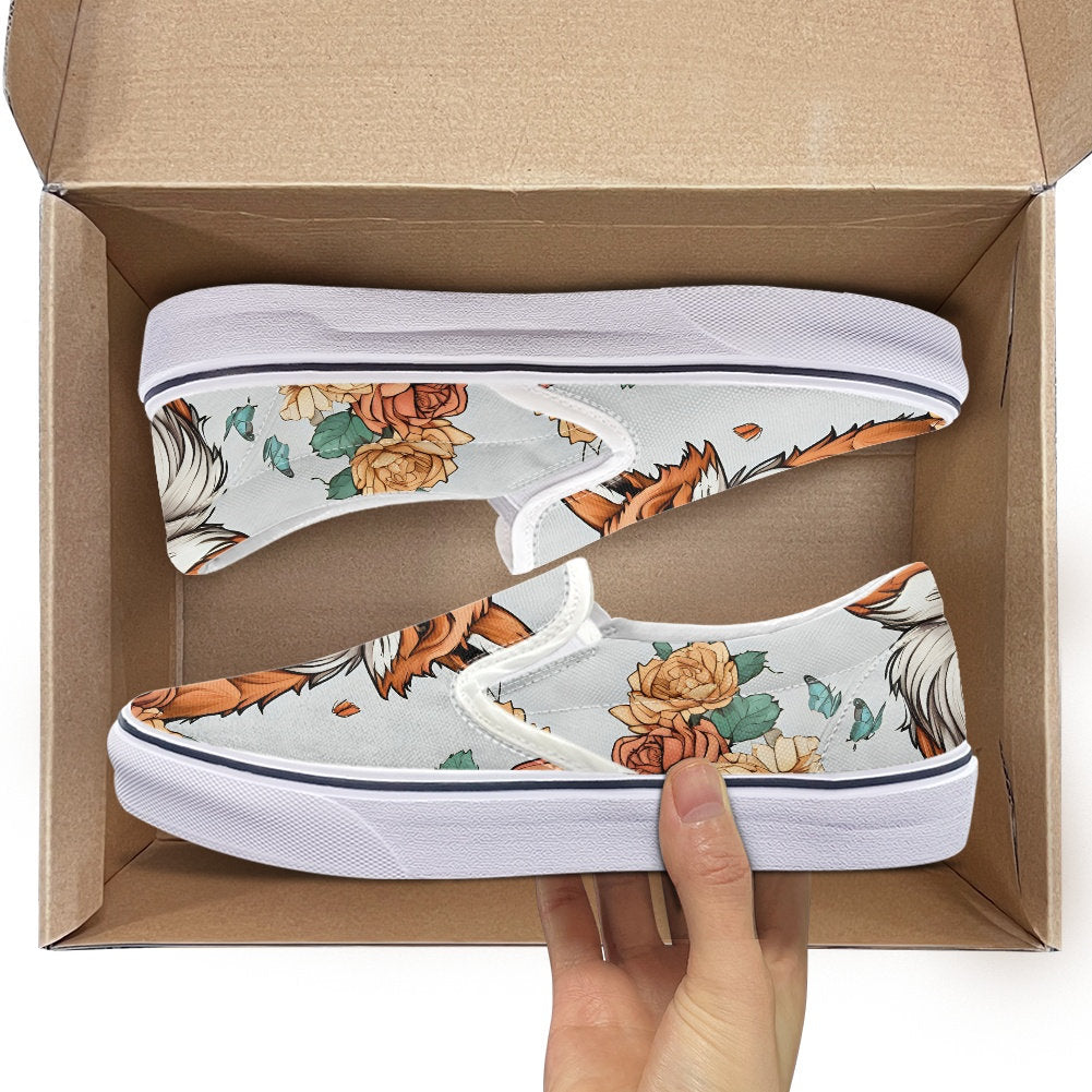 Fox pedal canvas shoes