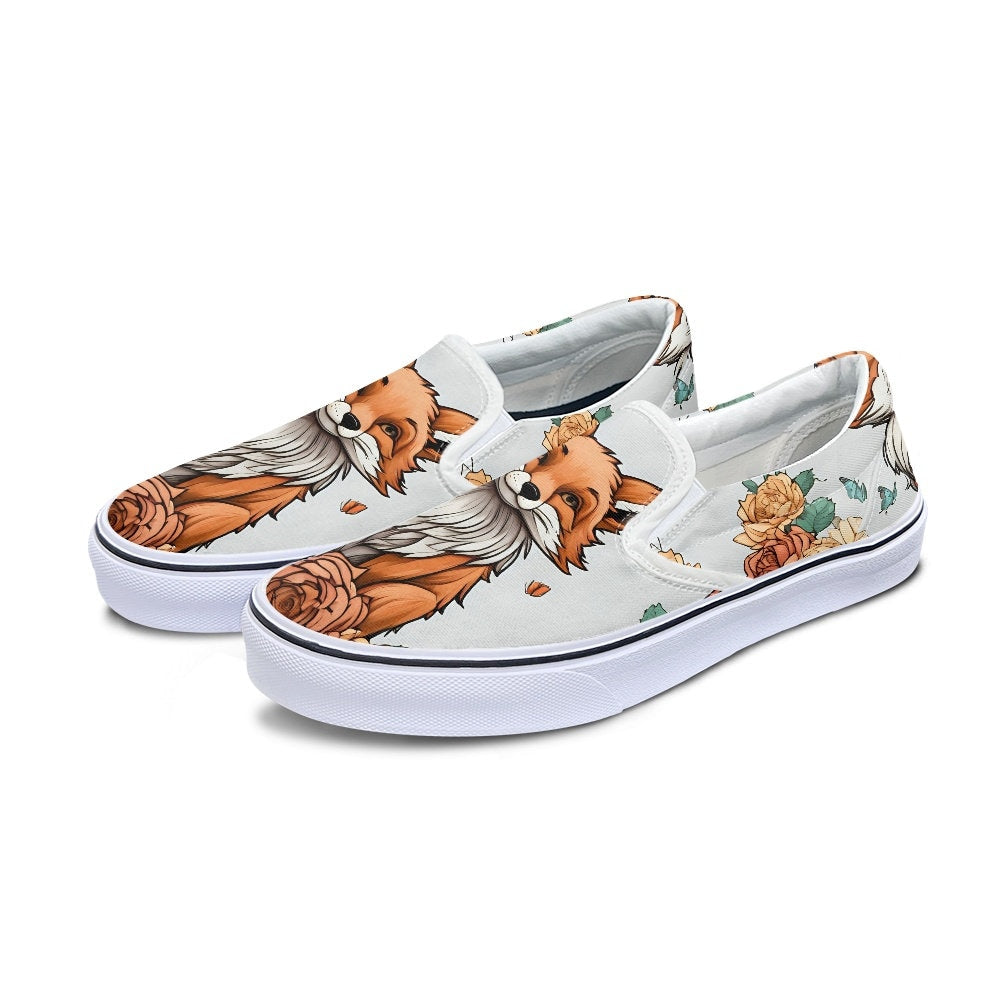 Fox pedal canvas shoes