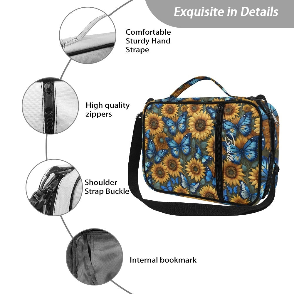 sunflower butterfly bible bag case