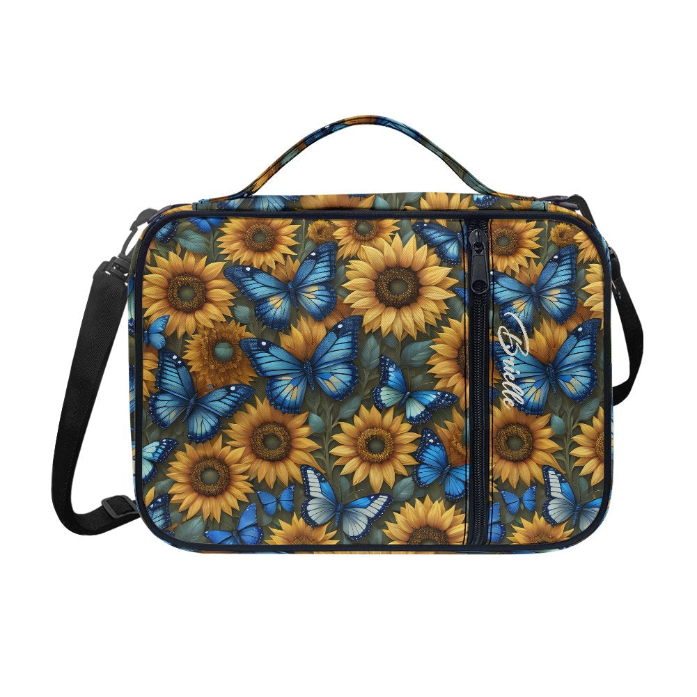 sunflower butterfly bible bag case