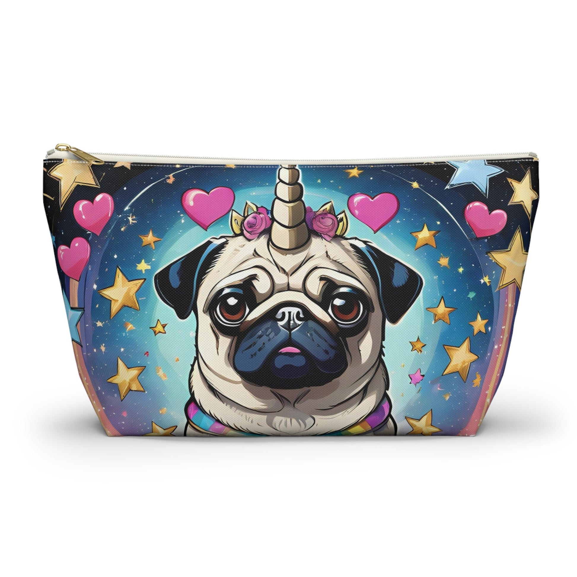 Pug Unicorn Accessory Pouch