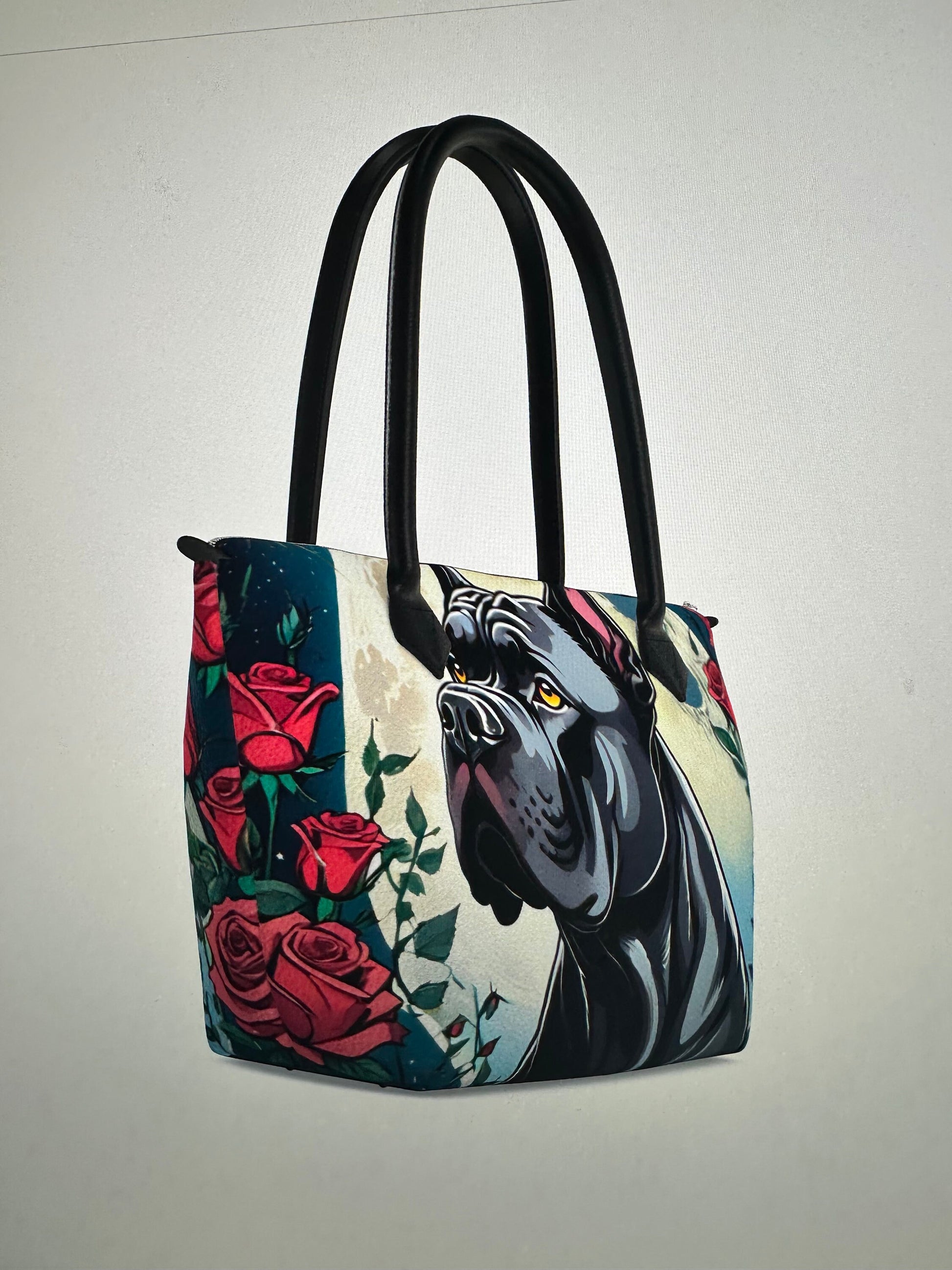 Cane corso tote bag purse Napa leather