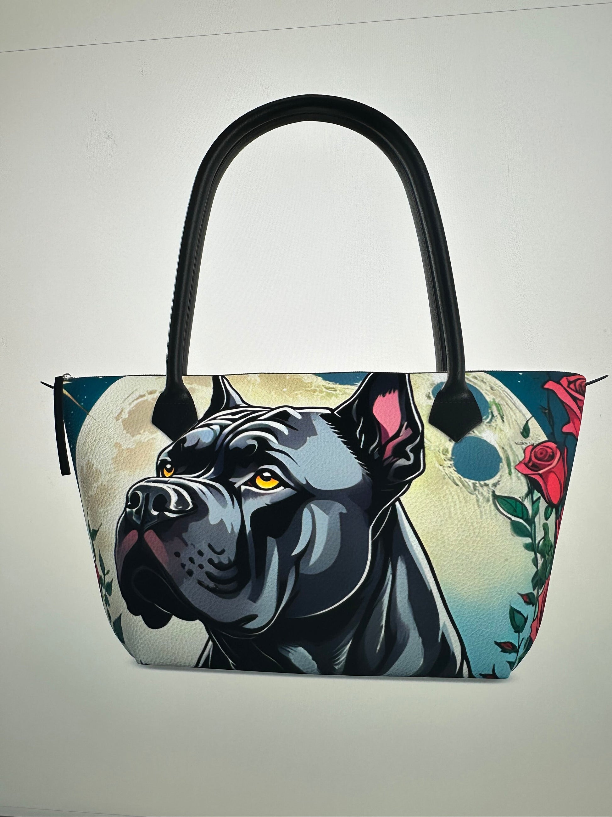 Cane corso tote bag purse Napa leather