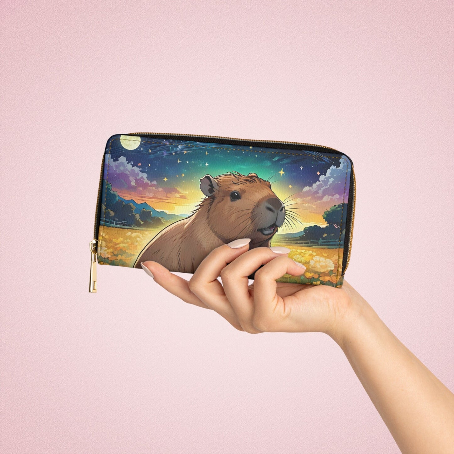 Capybara Zipper Wallet