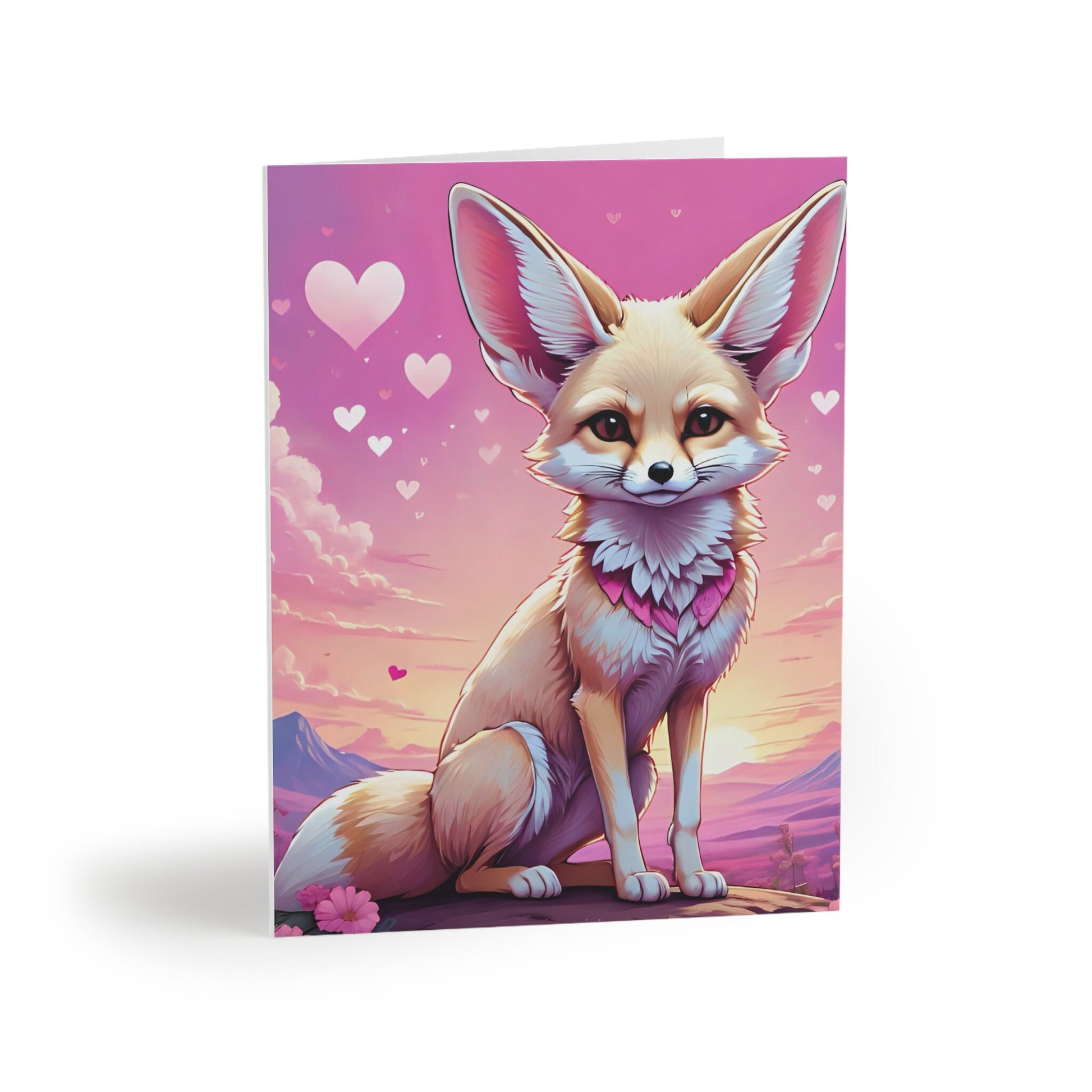 Fennec Fox Valentine cards (8, 16, and 24 pcs)
