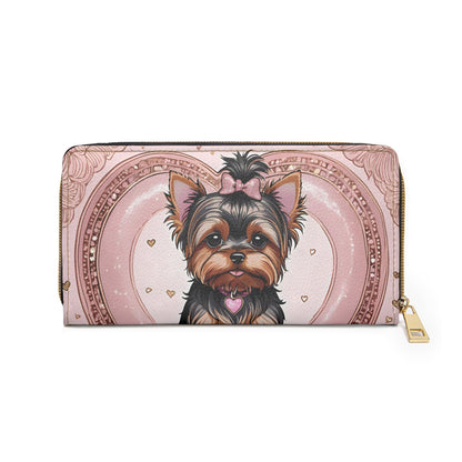 Yorkie Zipper Wallet