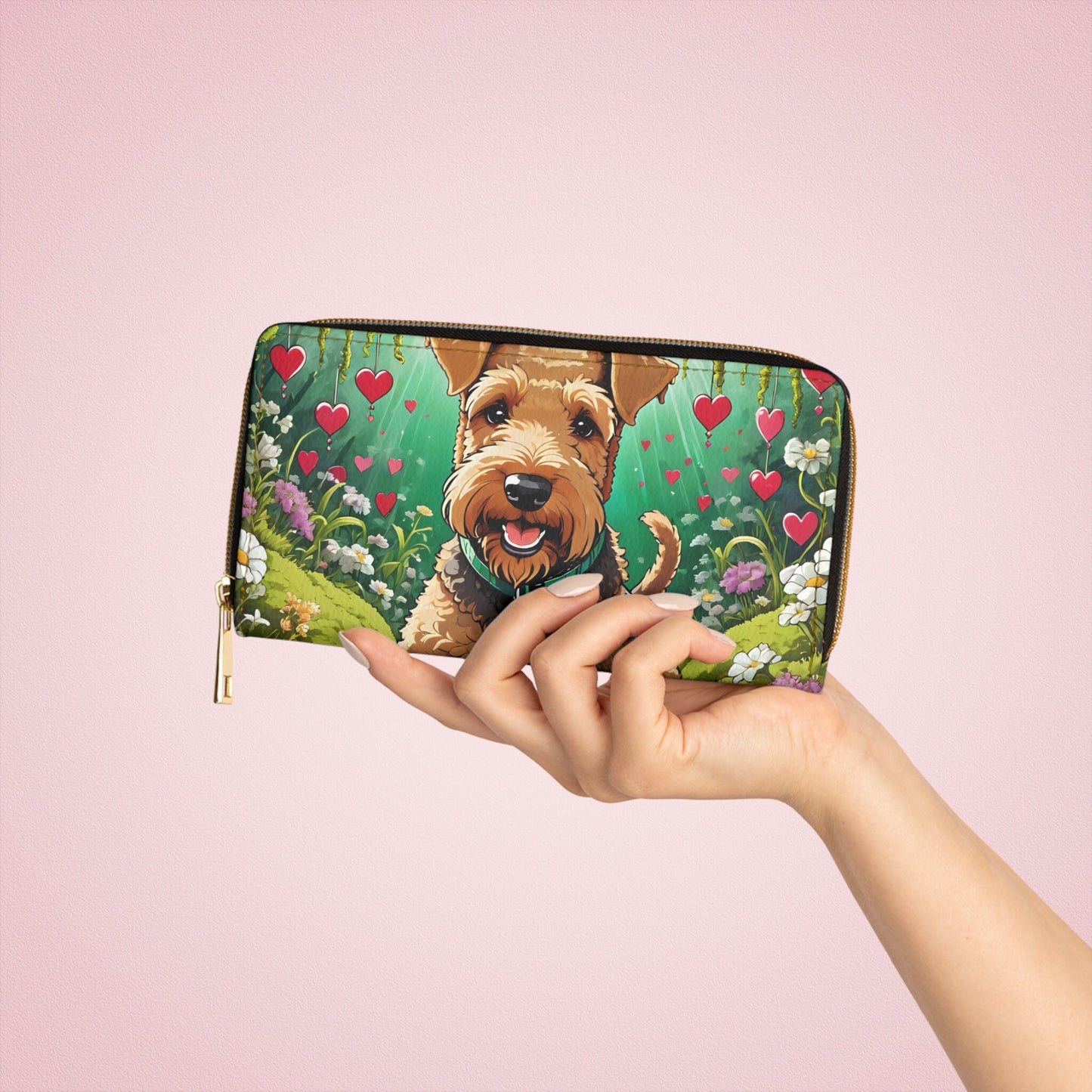 Airedale terrier Zipper Wallet