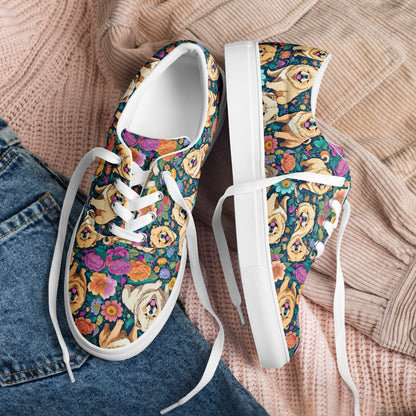 Corgi Women’s lace-up canvas shoes