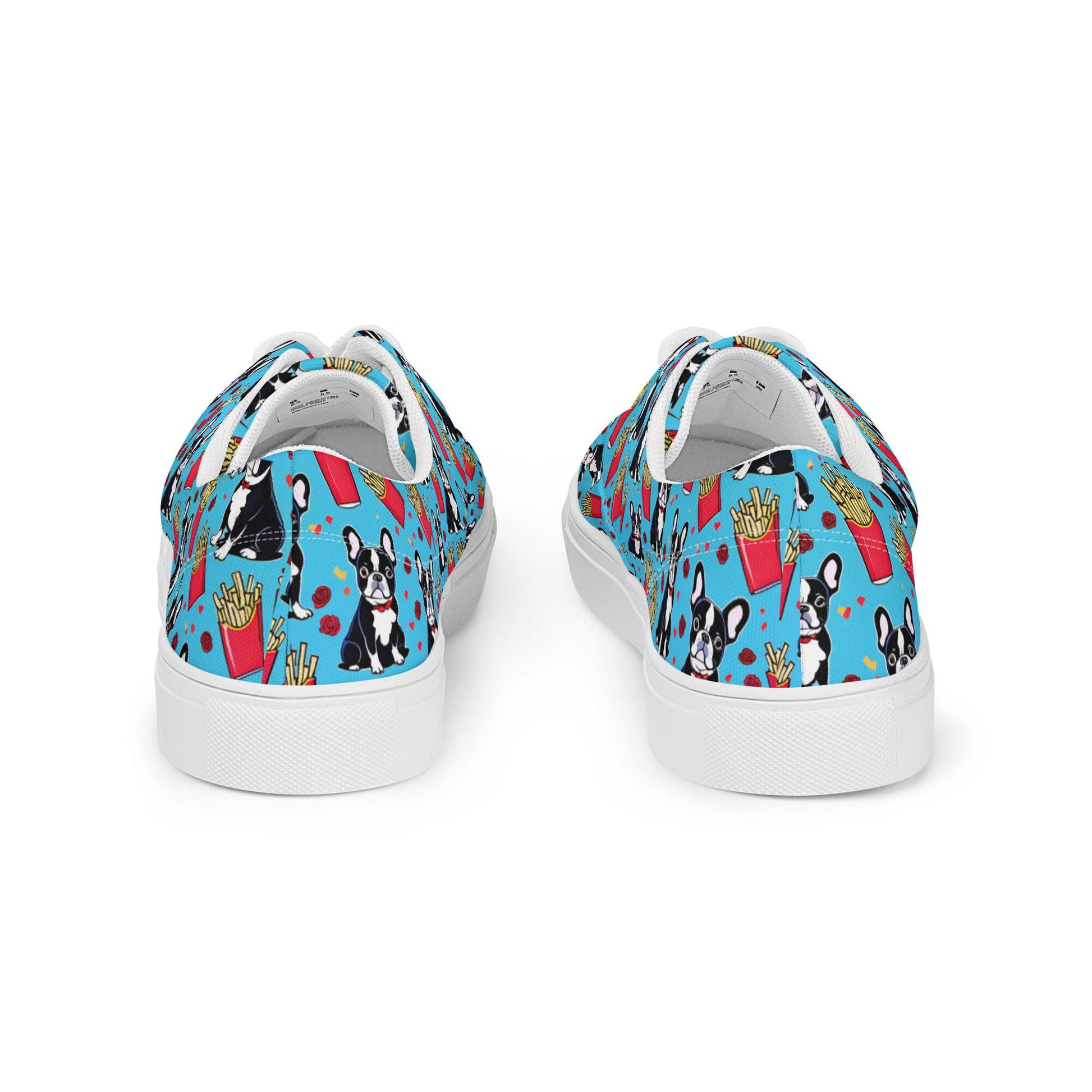 Frenchie French Bulldog Women’s lace-up canvas shoes