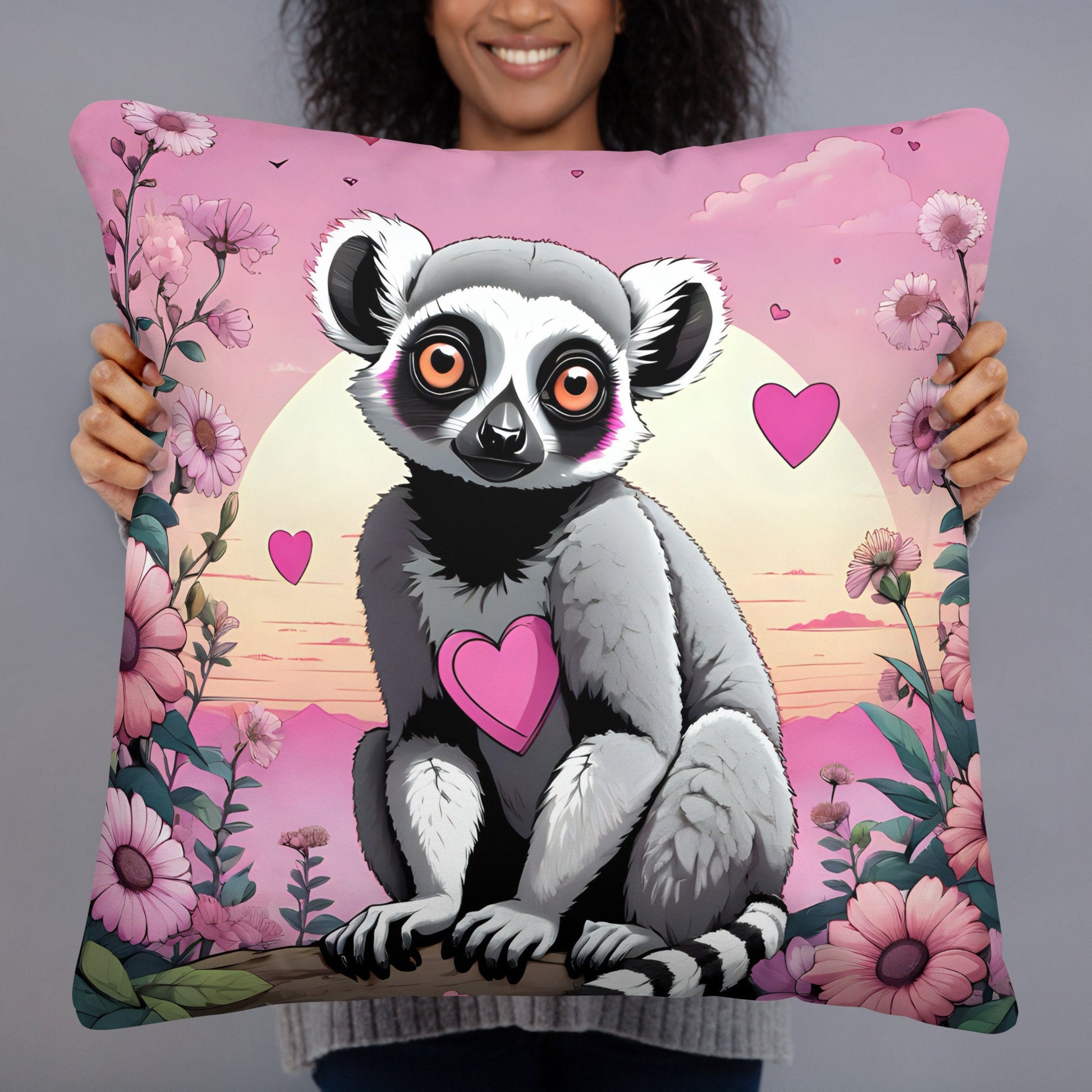 Ring Tailed Lemur Pillow