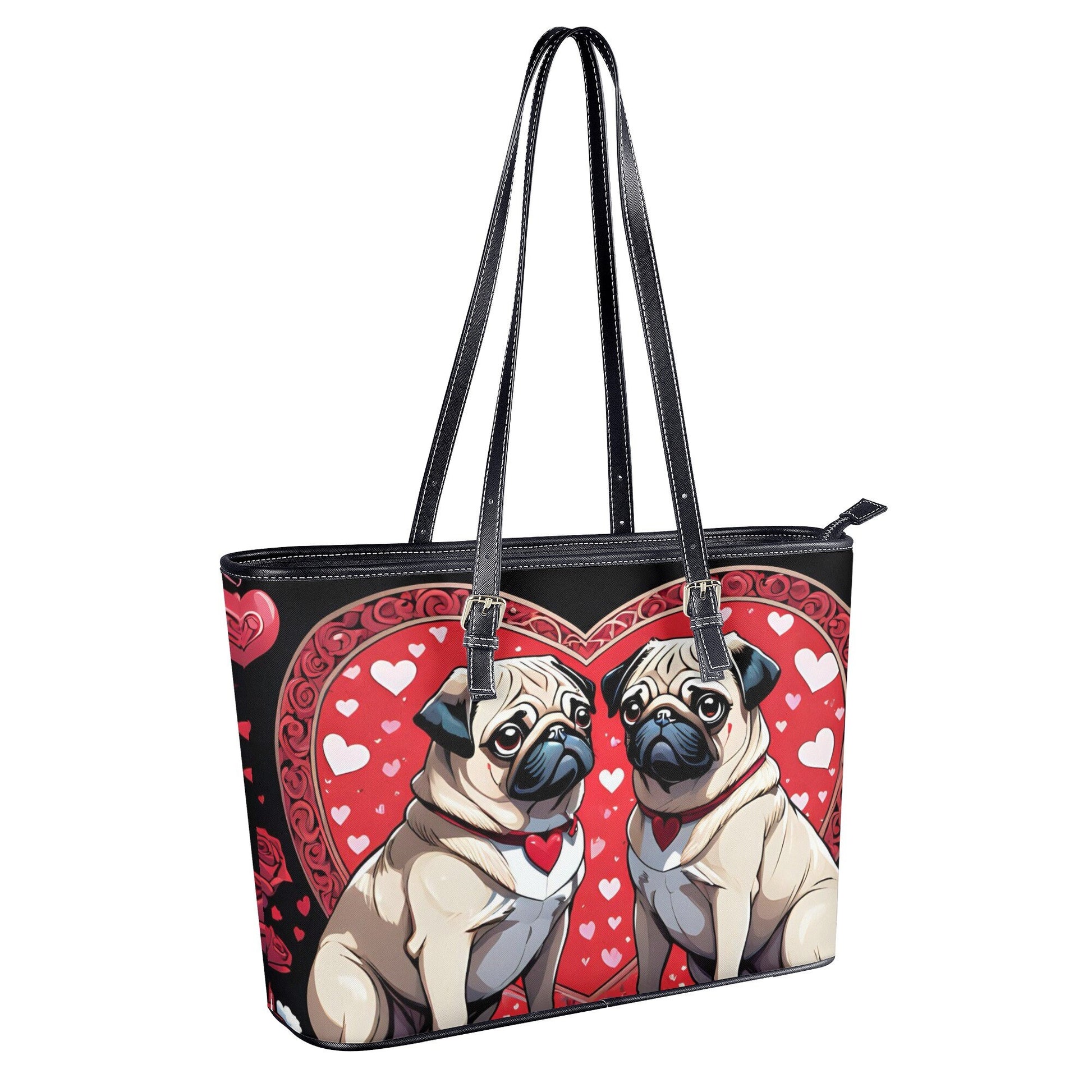 Pugs Fashion PU Tote Bags