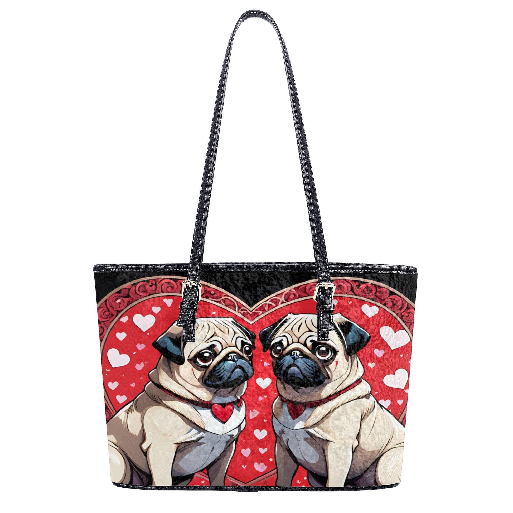 Pugs Fashion PU Tote Bags