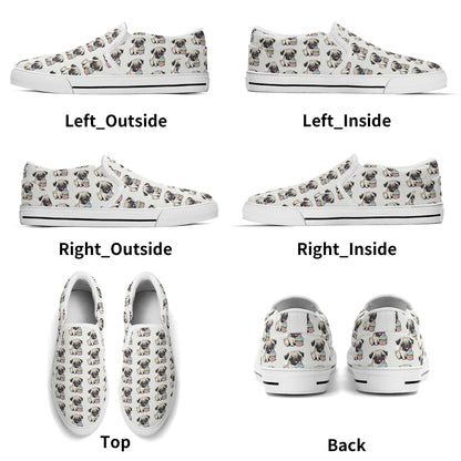 Pug Women's Slip On Shoes