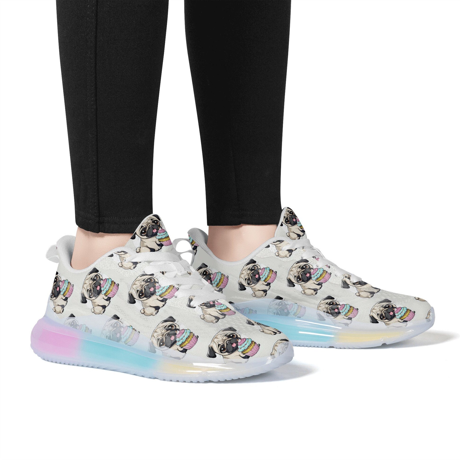 Pug Women's Rainbow Atmospheric Cushion Running Shoes