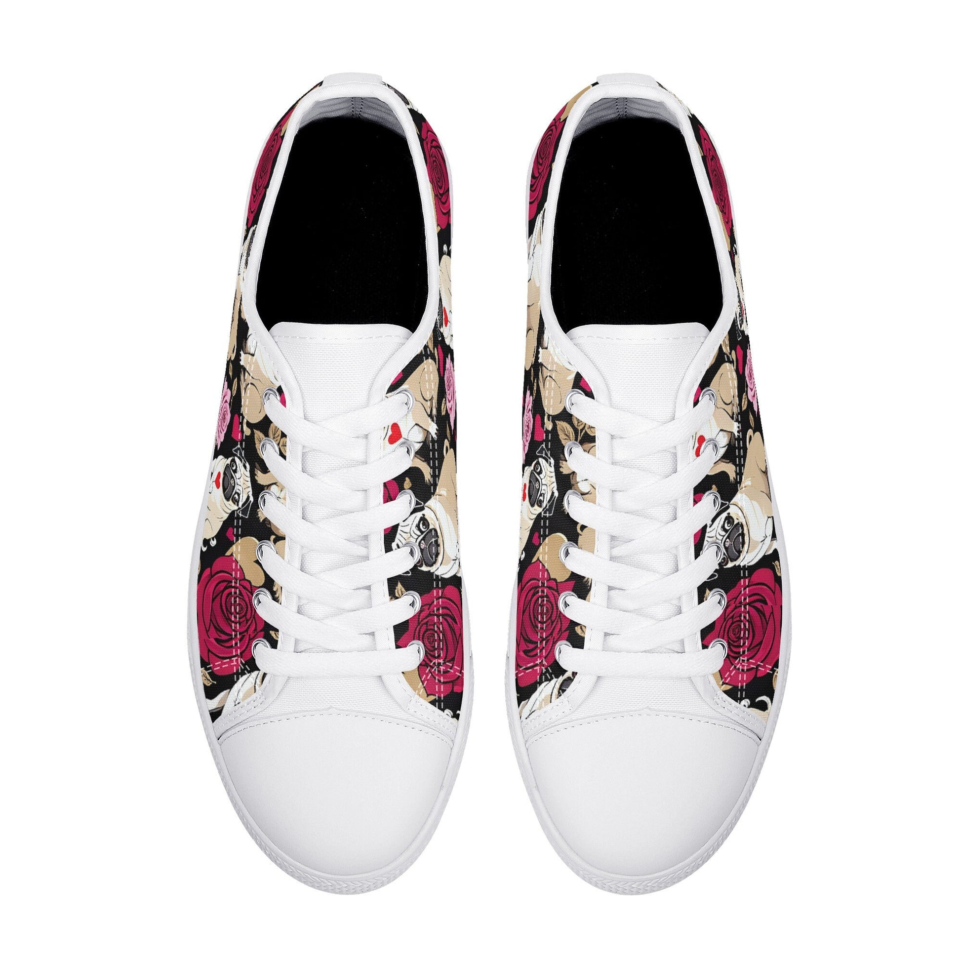 Pug Women's Low Top Canvas Shoes