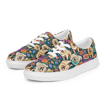 Corgi Women’s lace-up canvas shoes