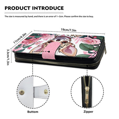 Pink leopard print chihuahua wallet