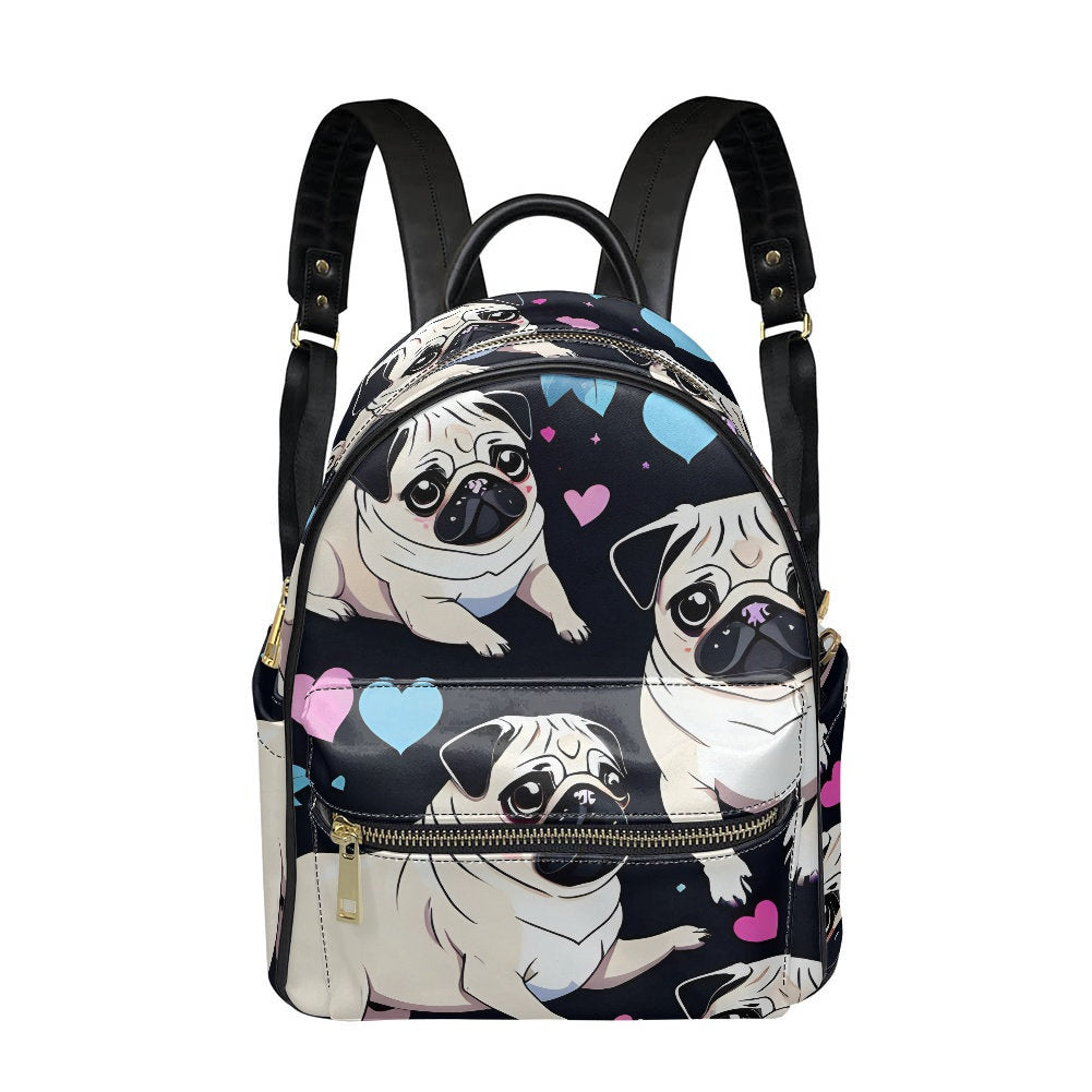 Pug hearts small backpack